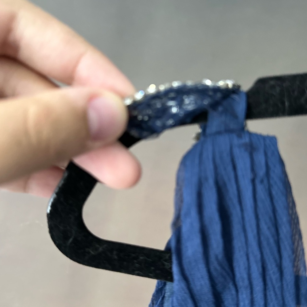 Navy Blue Bari Jay Wedding Dress #B14 - Picture 3 of 4